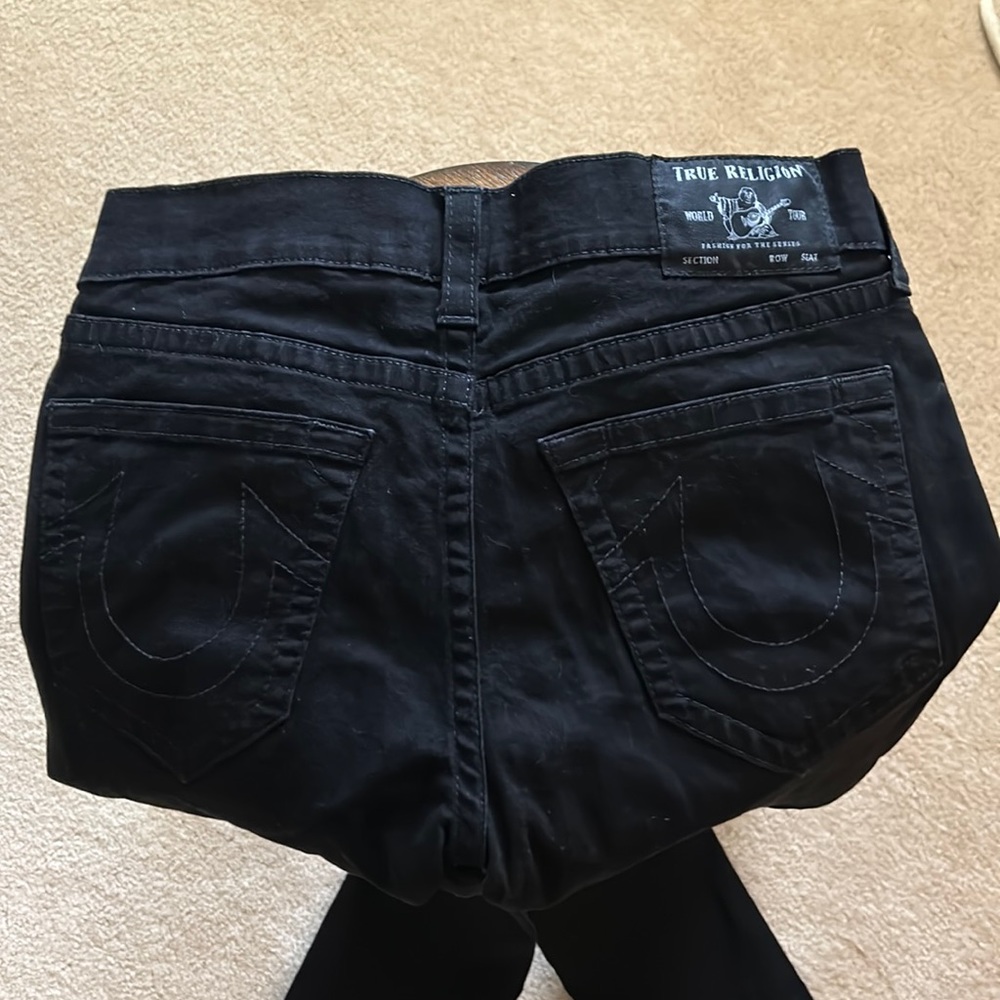 True Religion Relaxed Slim Black Jeans